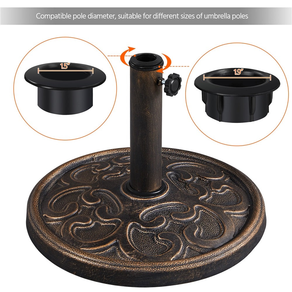 17.5-Inch Round Umbrella Base with Multiple Color Options for Outdoor Shade and Protection detail image - detail view 7