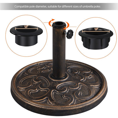 17.5-Inch Round Umbrella Base with Multiple Color Options for Outdoor Shade and Protection detail image - detail view 7