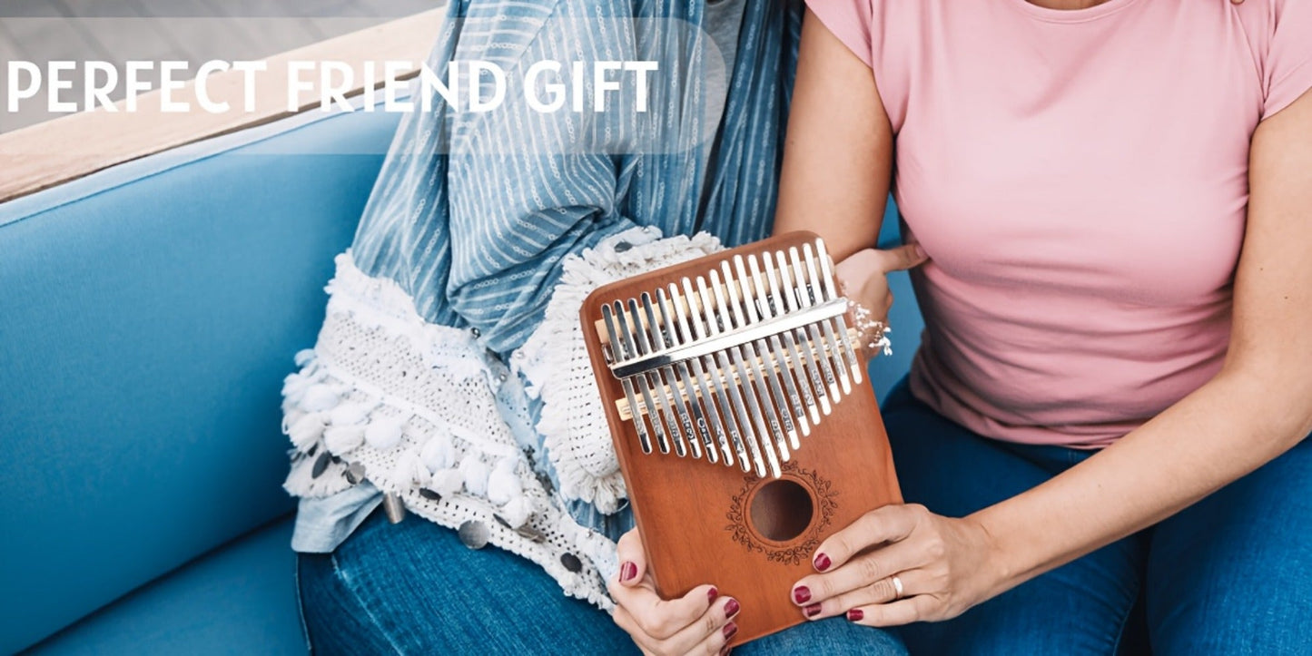 17-Key Kalimba Thumb Piano with Gift Box, Tuning Hammer and Songbook detail image - detail view 21