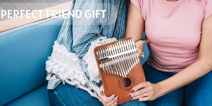 17-Key Kalimba Thumb Piano with Gift Box, Tuning Hammer and Songbook detail image - detail view 21