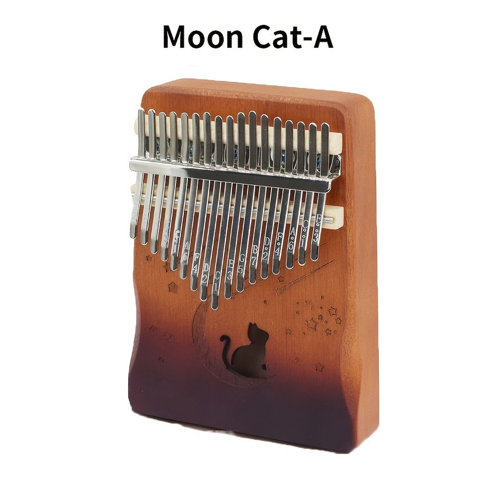 17-Key Kalimba Thumb Piano with Gift Box, Tuning Hammer and Songbook detail image - detail view 3