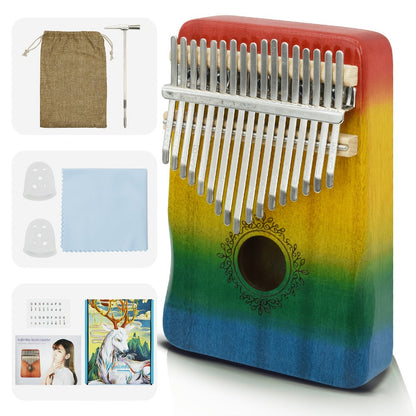 17-Key Kalimba Thumb Piano with Gift Box, Tuning Hammer and Songbook detail image - detail view 6