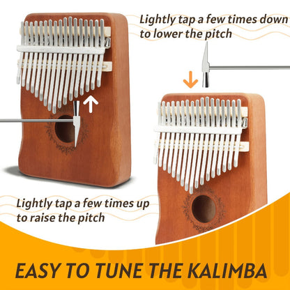 17-Key Kalimba Thumb Piano with Gift Box, Tuning Hammer and Songbook detail image - detail view 8
