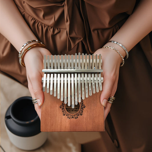 17-Key Vintage Kalimba Thumb Piano shown in the main product view