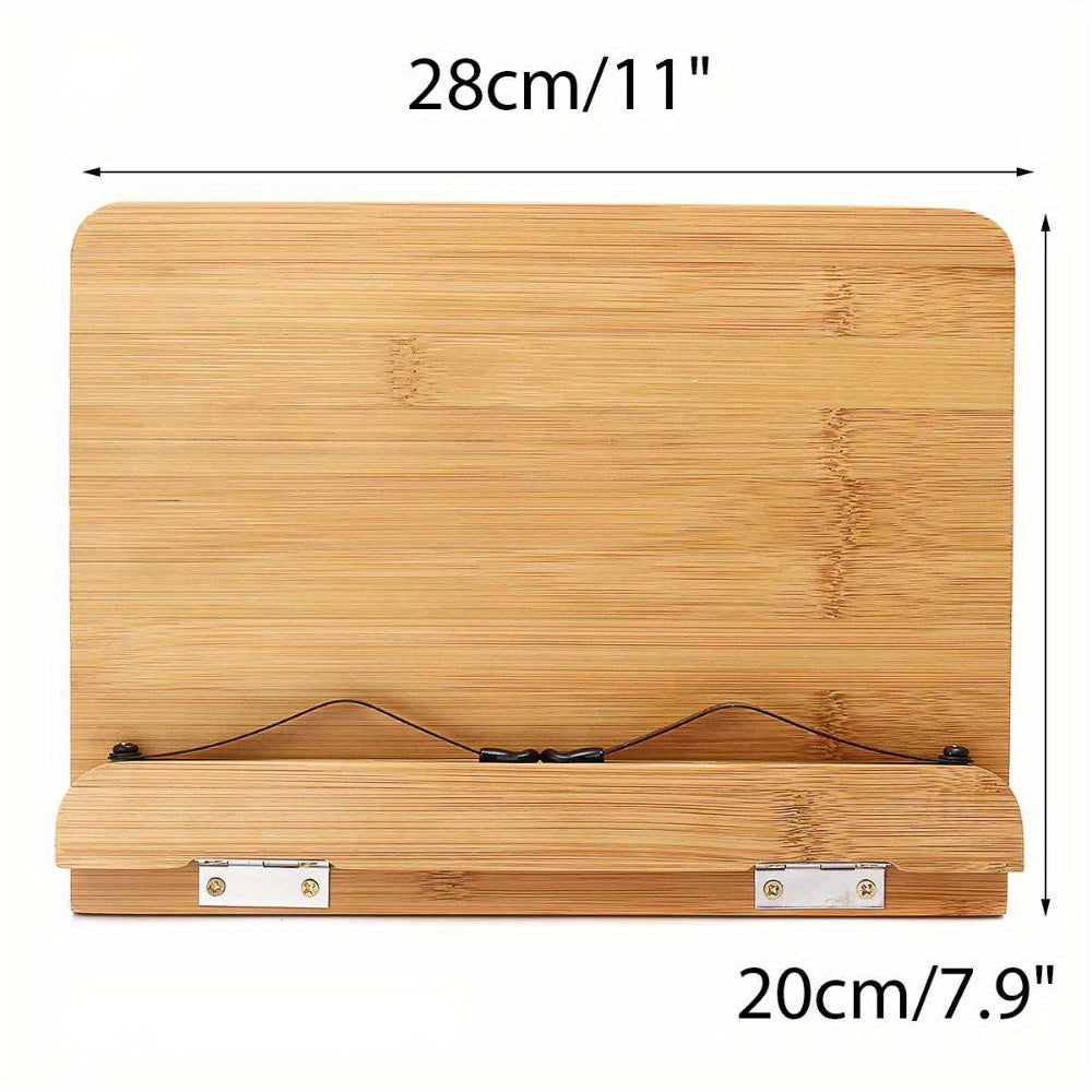 Adjustable Foldable Book Stand with Three Checkout Styles, Page Clips and 11 x 7.9-Inch Reading Panel