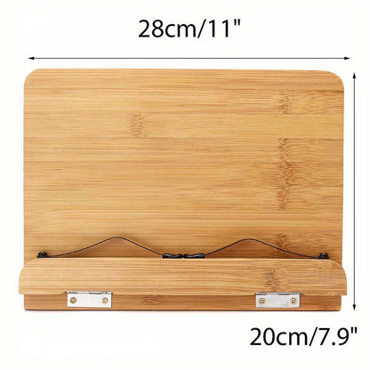 Adjustable Foldable Book Stand with Three Checkout Styles, Page Clips and 11 x 7.9-Inch Reading Panel