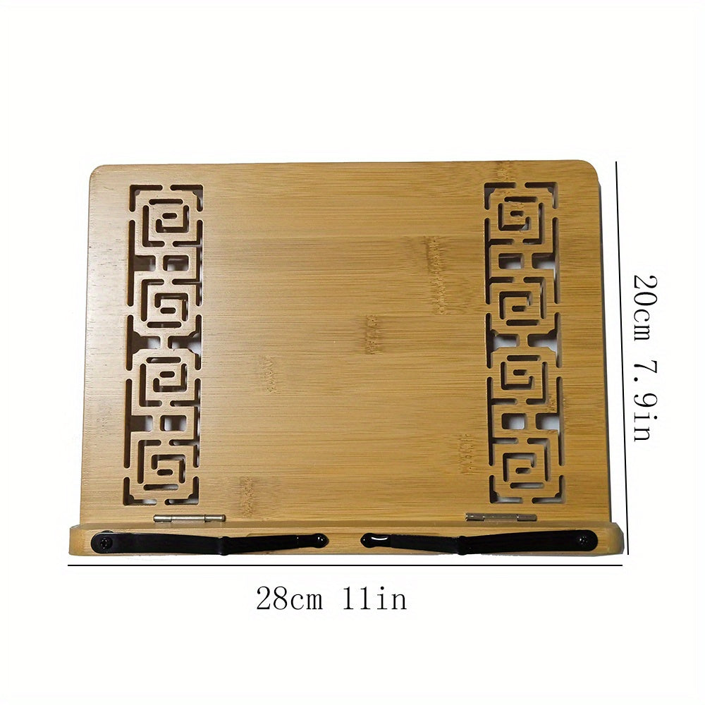 Adjustable Foldable Book Stand with Three Checkout Styles, Page Clips and 11 x 7.9-Inch Reading Panel
