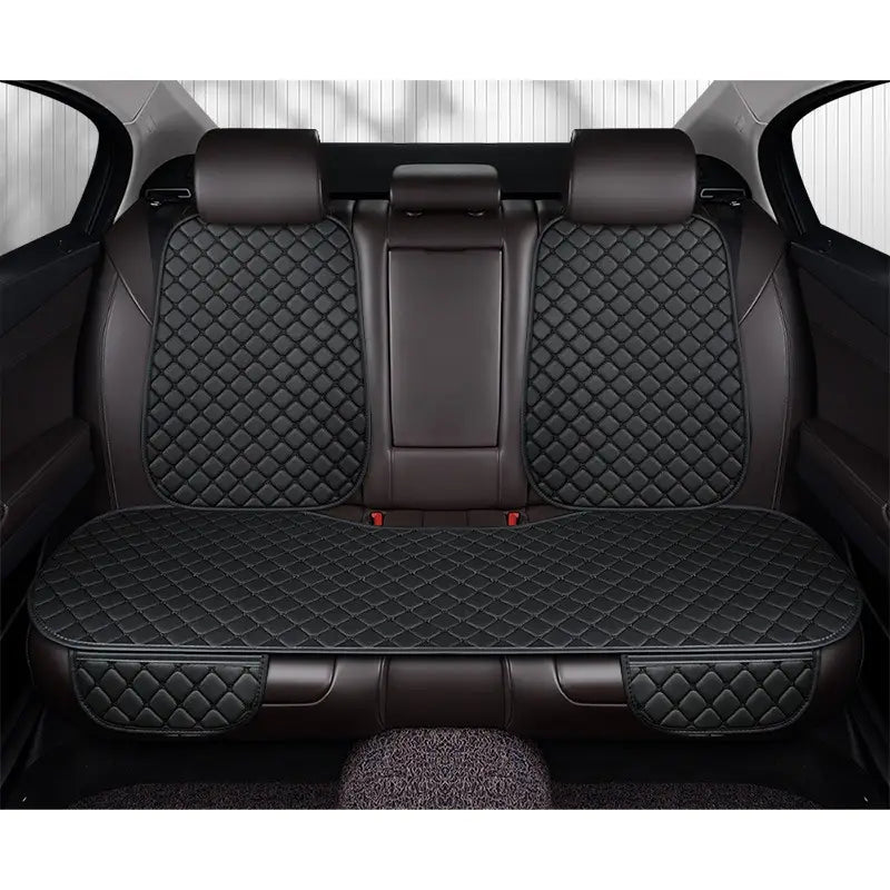 Car Seat Cover Rear Bench Protector with Source-Listed Water-Resistant Surface in Black or Red