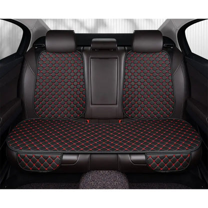Car Seat Cover Rear Bench Protector with Source-Listed Water-Resistant Surface in Black or Red