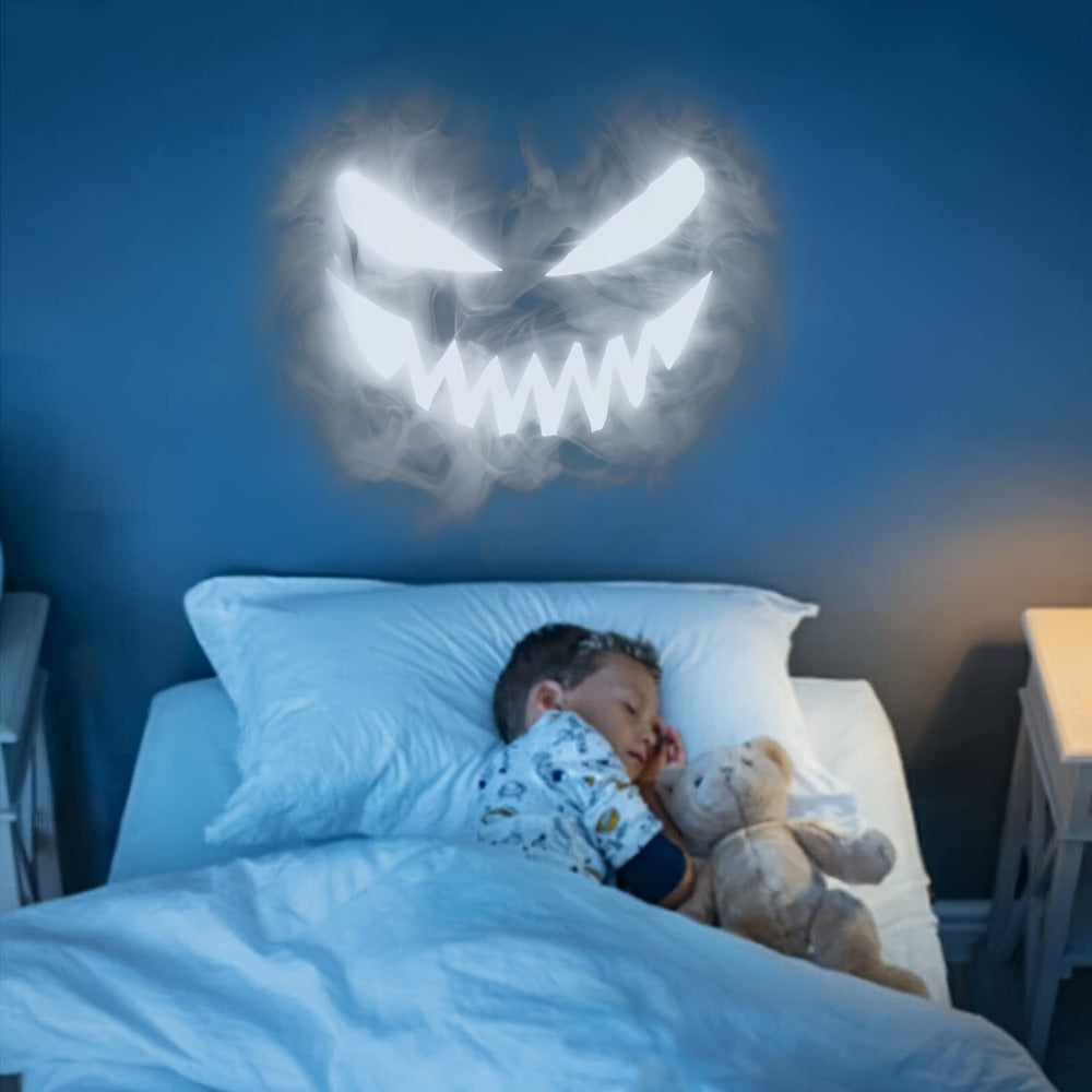Smoke Face Projection Lamp Color-Changing LED Night Light – 360° Rotatable Ambiance Projector, Adjustable Brightness, USB Rechargeable, Multi-Mode Button Control for Bedroom Wall & Ceiling Decor
