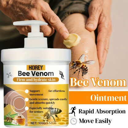 Body Cream HOIREY Bee Venom 100g Pump Jar with Label for External Knee Arm Leg and Shoulder Application