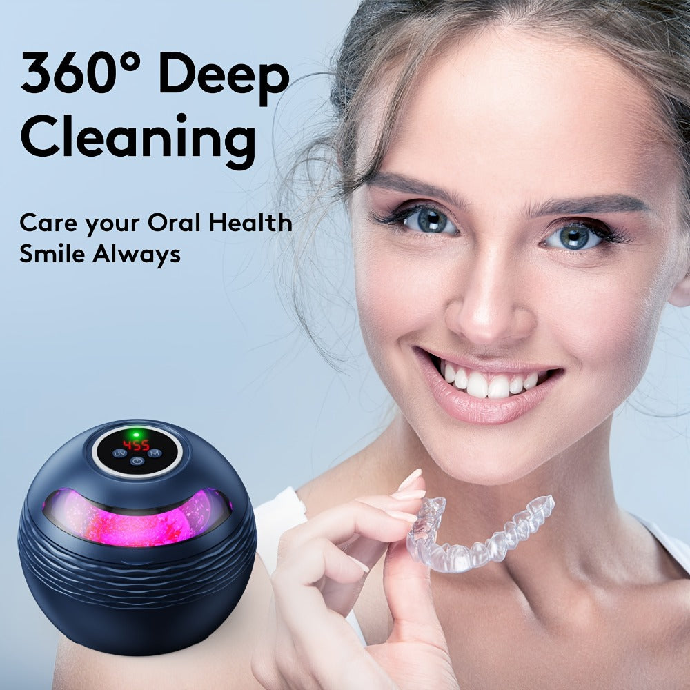 45 kHz Round Ultrasonic Cleaner with Four Timer Modes and Three Color Options for Small Items