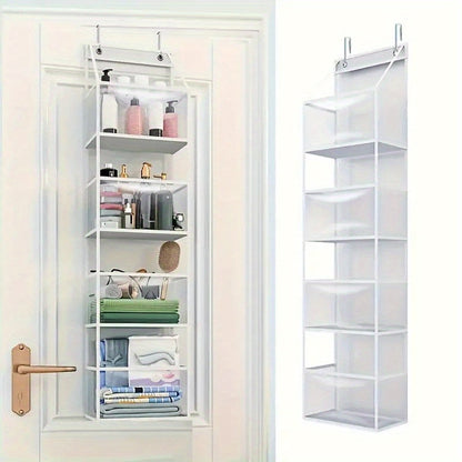 Hanging Storage Organizer 4 or 6-Layer Foldable Non-Woven Bag in Gray or Neutral Color Options