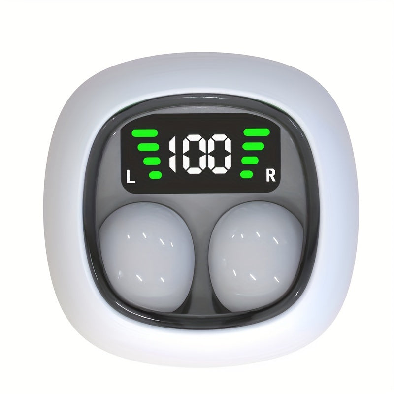 Wireless Earbuds Ultra-Small HiFi In-Ear with Touch Control, Built-In Mic and LED Case in Three Colors