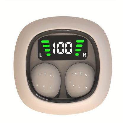 Wireless Earbuds Ultra-Small HiFi In-Ear with Touch Control, Built-In Mic and LED Case in Three Colors
