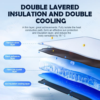 Windshield Sun Shade with Hook & Loop Closure - Foldable Front Window UV Ray Blocker, Dashboard Heat Protector, Universal Fit Car Interior Sun Visor for Cooler Cabin