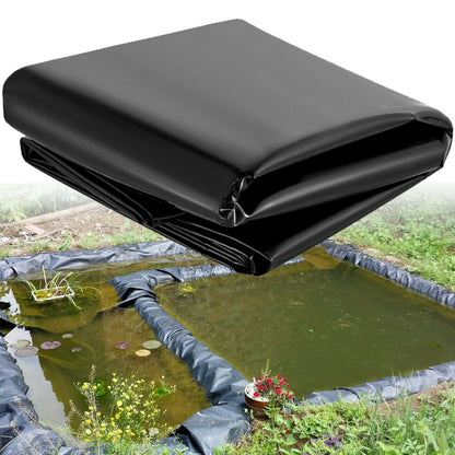 4.7 Mil HDPE Fish Pond Liner for Koi Ponds, Waterfalls and Garden Fountains in Two Sizes for Outdoor Use