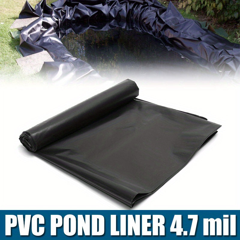 4.7 Mil HDPE Fish Pond Liner for Koi Ponds, Waterfalls and Garden Fountains in Two Sizes for Outdoor Use