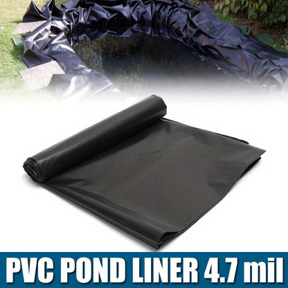 4.7 Mil HDPE Fish Pond Liner for Koi Ponds, Waterfalls and Garden Fountains in Two Sizes for Outdoor Use
