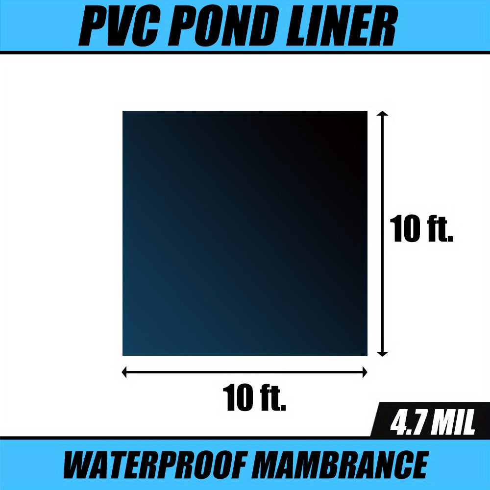 4.7 Mil HDPE Fish Pond Liner for Koi Ponds, Waterfalls and Garden Fountains in Two Sizes for Outdoor Use