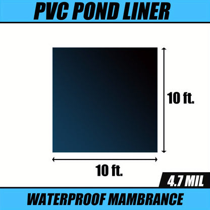 4.7 Mil HDPE Fish Pond Liner for Koi Ponds, Waterfalls and Garden Fountains in Two Sizes for Outdoor Use