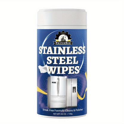 Stainless Steel Cleaning Wipes in One or Two Barrel Packs for Kitchen Appliances, Sinks, Cookware and Surfaces