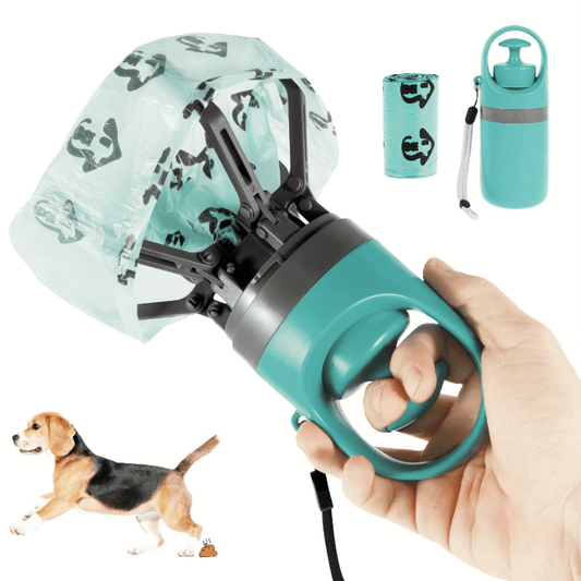 Dog Poop Picker 3-Pack EVA Portable Scoop & Dispenser with Drawstring Bag - Lightweight Sanitary Outdoor Pet Waste Removal Tool No Battery Needed