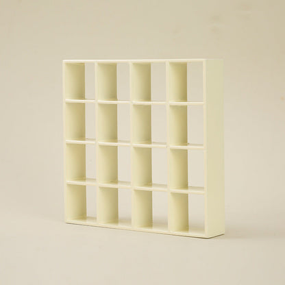 1:12 Scale 16-Compartment Dollhouse Display Cabinet in Four Finishes for Adult Miniature Dioramas