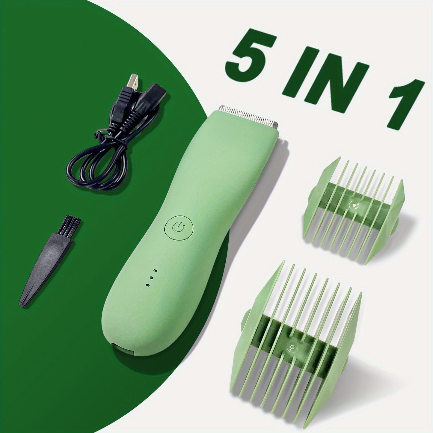 Electric Body Hair Trimmer for Women and Men with Replaceable Ceramic Blades — USB Rechargeable IPX5 Waterproof Pubic Groin Bikini Trimmer Painless Sensitive Skin Hair Shaver