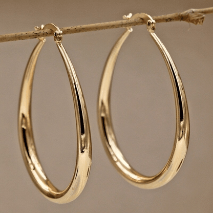 Hoop Earrings for Women - for Bohemian Retro Minimalist Gold No-Plating Nickel-Free Sensitive Ears - product detail view 12
