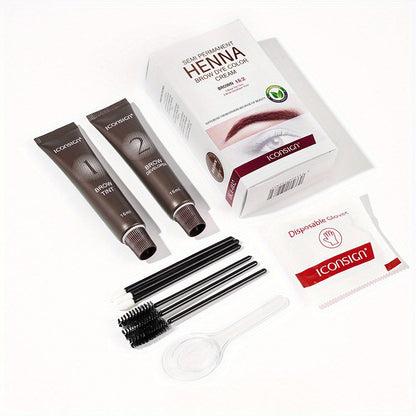 Two-in-One Brow Styling and Color Kit with Applicator, Disposable Clips and Two Shade Options