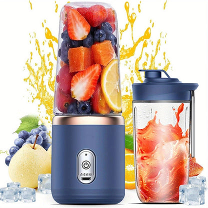 Portable Blender Personal Smoothie Blender USB Rechargeable 6-Blade 13.5oz Travel Cup Mini Blender for Shakes Fruit Juice – Kitchen Home Gym Travel Use
