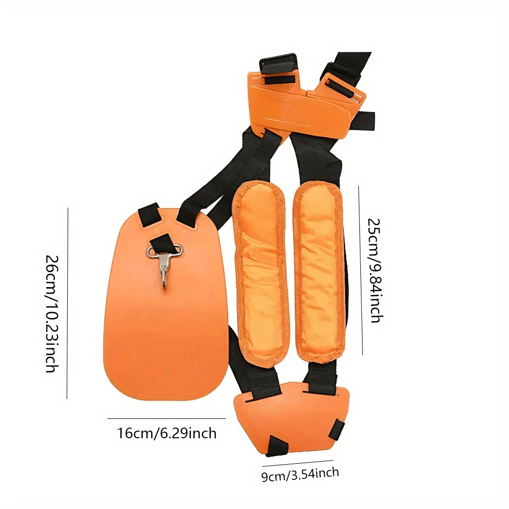 Lawn Mower Shoulder Strap Harness Adjustable Double Shoulder Belt for String Trimmer Brush Cutter Weed Eater Outdoor Garden Power Tool