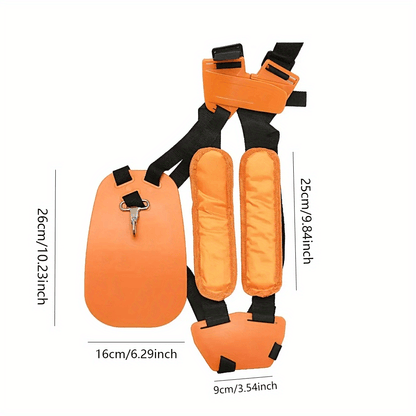 Lawn Mower Shoulder Strap Harness Adjustable Double Shoulder Belt for String Trimmer Brush Cutter Weed Eater Outdoor Garden Power Tool