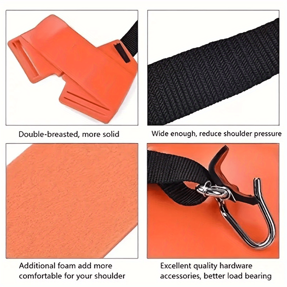 Lawn Mower Shoulder Strap Harness Adjustable Double Shoulder Belt for String Trimmer Brush Cutter Weed Eater Outdoor Garden Power Tool