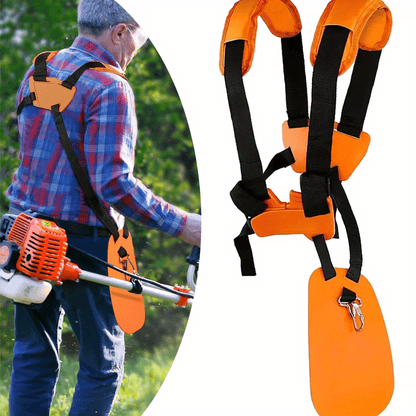 Lawn Mower Shoulder Strap Harness Adjustable Double Shoulder Belt for String Trimmer Brush Cutter Weed Eater Outdoor Garden Power Tool