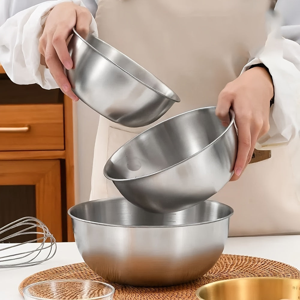 3-Piece Mixing Bowl Set with Small, Medium and Large Nested Bowls and Source-Marked Dimensions