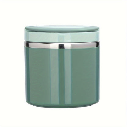 Stainless-Style Lunch Box with Handle in Green, Pink or Blue, 630 ml Single-Container Configuration