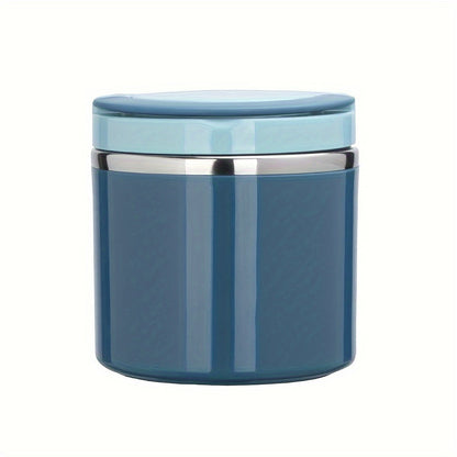 Stainless-Style Lunch Box with Handle in Green, Pink or Blue, 630 ml Single-Container Configuration