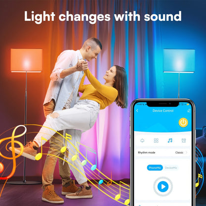 Alexa Smart Light Bulbs RGB Color Changing 2 Pack A19 E26 WiFi - Voice App Control LED Bulbs Compatible with Google Home, Music Sync, 104 Scenes, Dimmable for Bedroom Living Room Gaming Room