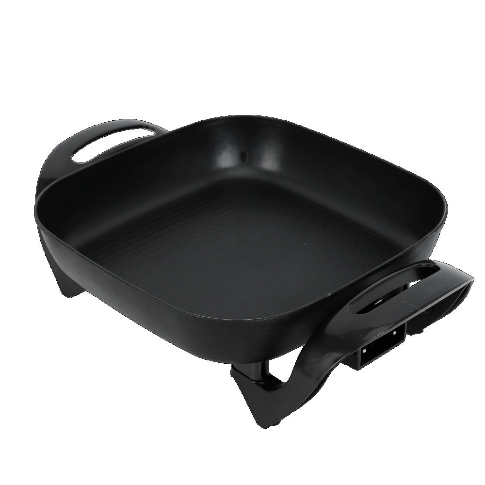 Electric Skillet 12x12 Inch Nonstick Ceramic with Glass Lid 1400W Adjustable Temperature up to 420°F