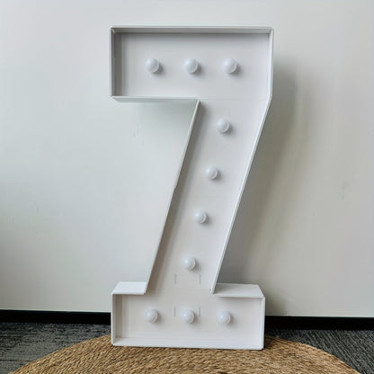 Party Decorations Three-Foot Freestanding Number Sign with Warm White LED Lights and Digits 0–9