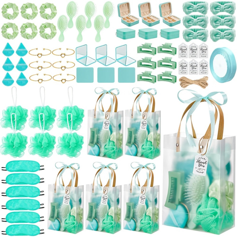 Party Favor Set for Women 74pcs – Wedding & Bridal Shower Gift Pack with Headbands, Bracelets, Jewelry Boxes, Mirrors & Beauty Accessories, Christmas Holiday Gift Bag for Her, Game Winner Prize