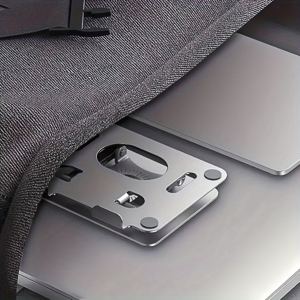 Black or Silver Rotating Tablet Stand with Foldable Desktop Base, Adjustable Tilt and Portrait or Landscape Viewing