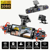 Four lenses [front of the car + inside the car left + inside the car right + rear monitoring]