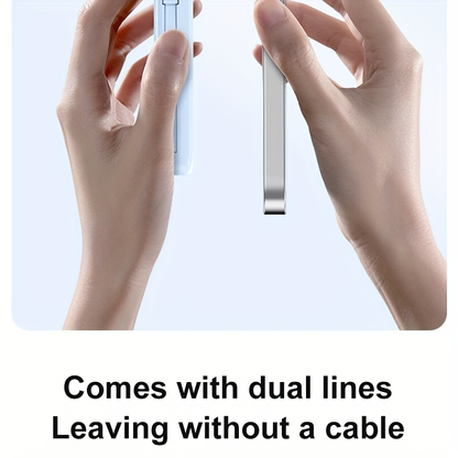 10000mAh Mobile Power, 22.W Magnetic Charging Treasure, Comes with Convenient Dual Cable, with LED Power Display, Stand Mobile Power, Can Charge 5 Devices At The Same Time, Comes with Stand, Can Be On The Plane