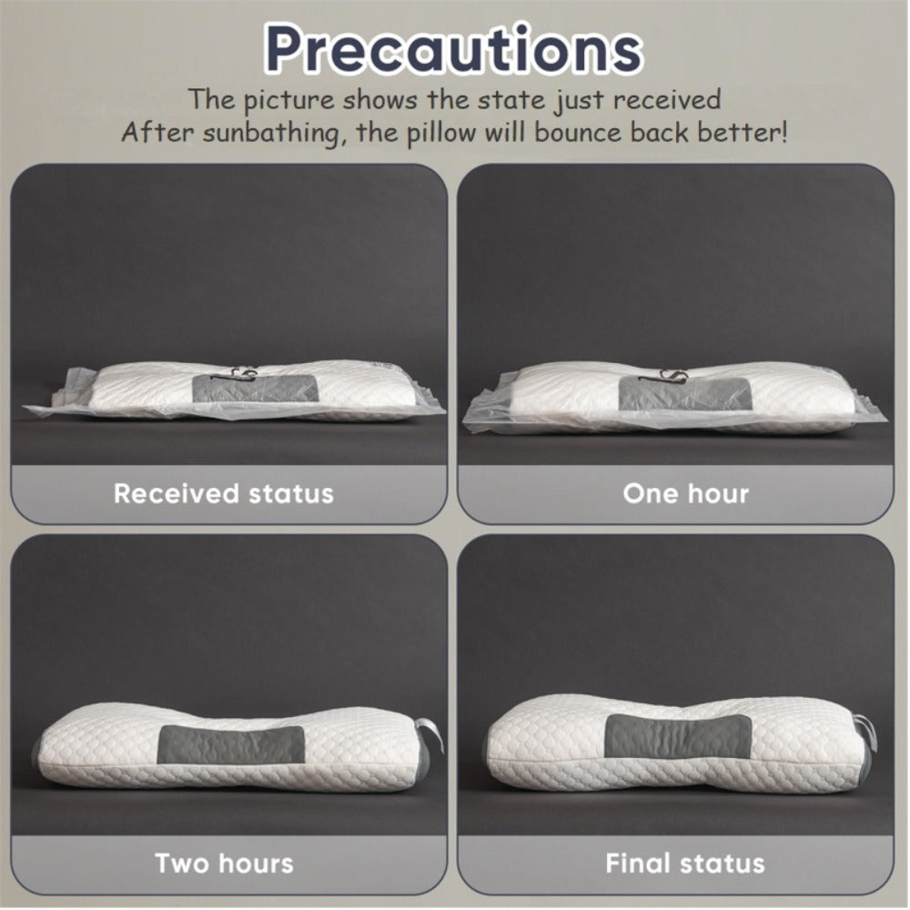Bed Pillow Set of 2 Contoured Side-Sleeper Pillows with Removable Washable Covers in Five Colors