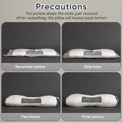 Bed Pillow Set of 2 Contoured Side-Sleeper Pillows with Removable Washable Covers in Five Colors