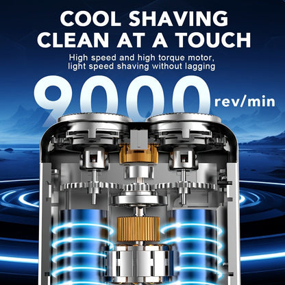 Mini Electric Shaver for Men – USB Rechargeable Double Blade Razor with Digital Display & Travel Case, Compact Portable Shaving Kit Gift for Men, Boyfriend, Father’s Day, Christmas
