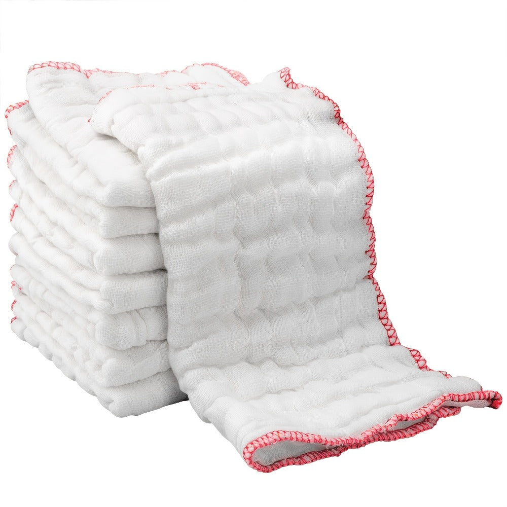 8pcs Cotton Dish Cloths Super Absorbent Reusable Kitchen Cleaning Towels Soft Dishcloths for Home Dining Room